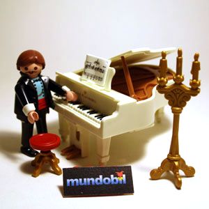 【新品】Playmobil 4309 ピアニスト PLAYMOBIL 4309 WEDDING PIANO PLAYER WITH 2 MELODIES 2007 NEW