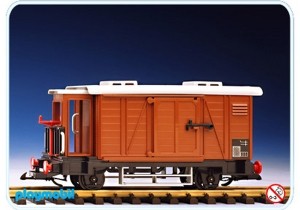 Playmobil Train – Wagon Marchandises Réf 4111 – Boîte D'origine – Occasion