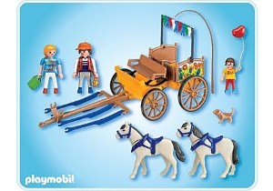 Calèche à un essieu et cheval - Playmobil Far West 7834